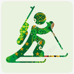 两项冬季两项越野滑雪射击比赛项目图图标高清图片
