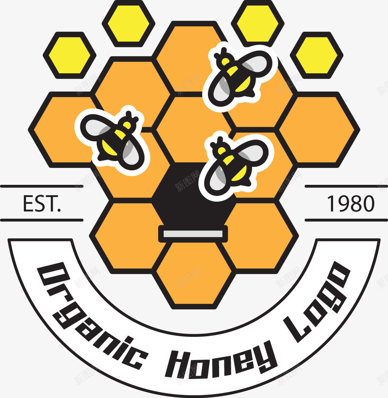 蜜蜂蜂蜜扁平化精美图标矢量图ai_新图网 https://ixintu.com 图标 扁平化 精美 蜂蜜 蜜蜂 矢量图