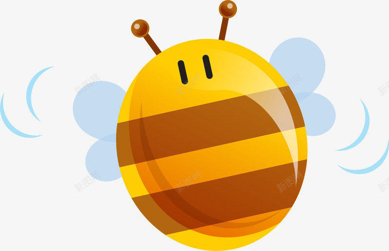 黄色卡通蜜蜂png免抠素材_新图网 https://ixintu.com 卡通昆虫 可爱蜜蜂 虫子 蜂蜜 装饰图案 黄色蜜蜂