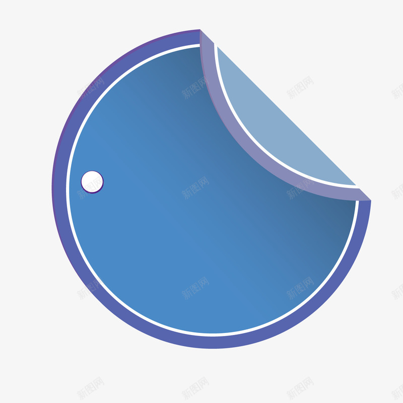 蓝色圆形背胶贴纸png免抠素材_新图网 https://ixintu.com 圆形 背胶 蓝色 贴纸