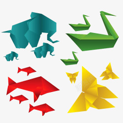 鱼折纸折纸动物高清图片