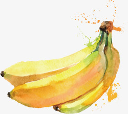 水果水彩香蕉素材