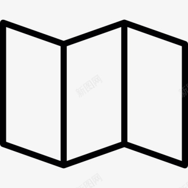 折叠的纸地图图标图标