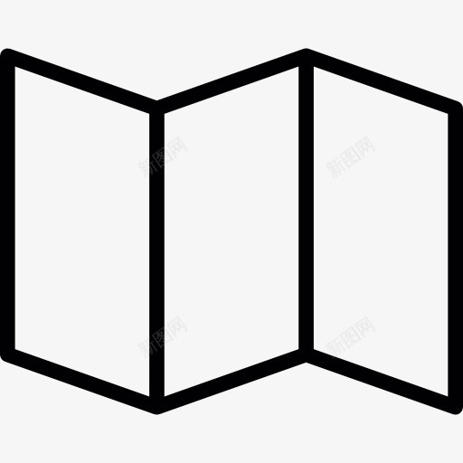 折叠的纸地图图标png_新图网 https://ixintu.com 地图 折叠文档 文件