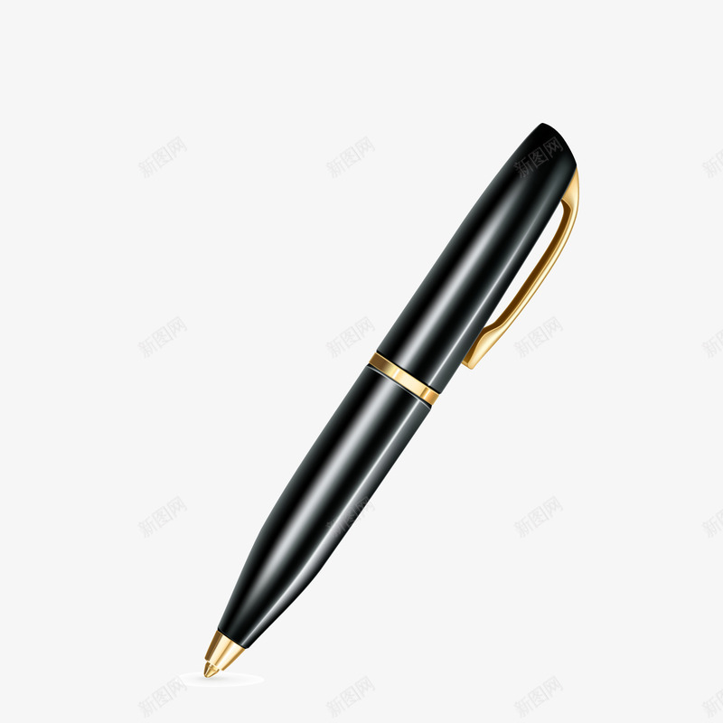 卡通黑色的钢笔矢量图ai免抠素材_新图网 https://ixintu.com 卡通 学习用品 文具设计 钢笔设计 黑色 矢量图
