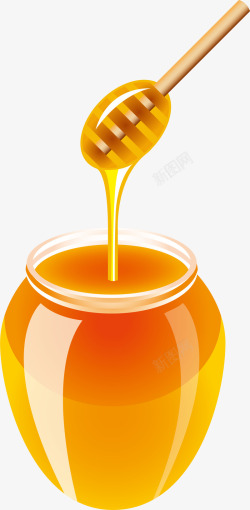 黄色卡通蜂蜜素材