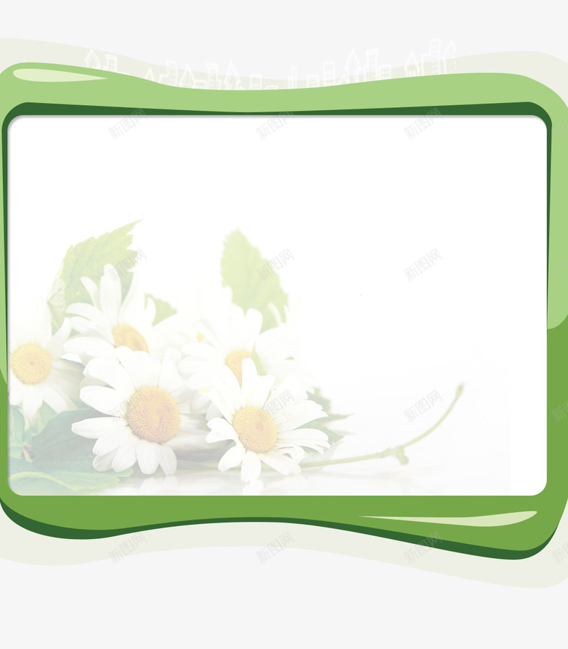 绿色花卉商品背景框png免抠素材_新图网 https://ixintu.com 商品背景框 绿色