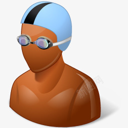 运动游泳者男性黑暗的图标图标