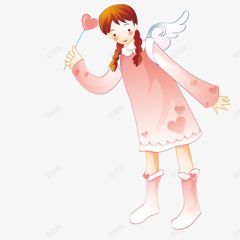 拿棒棒糖的小天使png免抠素材_新图网 https://ixintu.com 天使 女孩 棒棒糖