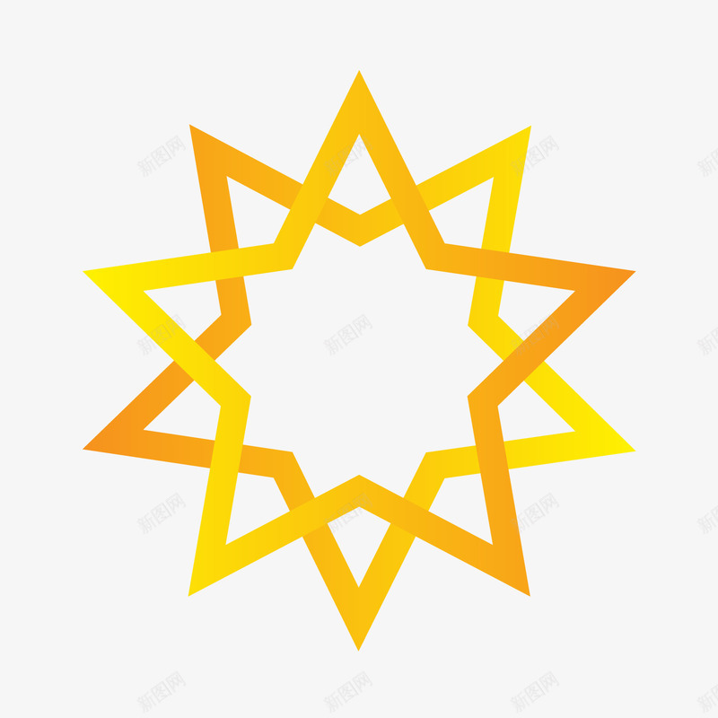 星星装饰png免抠素材_新图网 https://ixintu.com 星星 星星装饰 金色 镂空星星 黄色