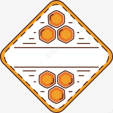 精美蜂蜜标签矢量图图标图标