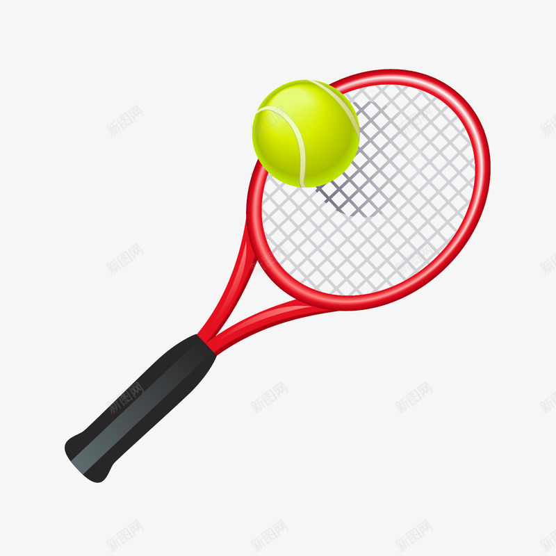 网球运动器材png免抠素材_新图网 https://ixintu.com 体育运动 比赛 球拍 网球 运动器材