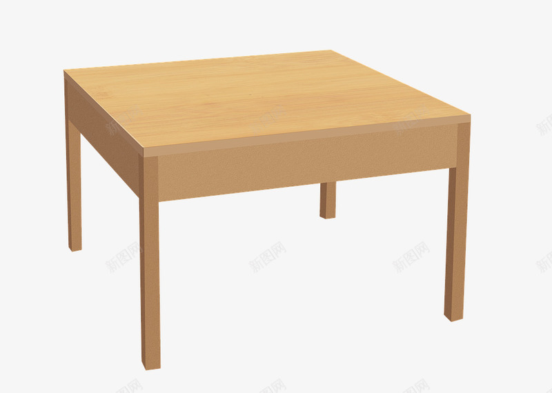 方形木头桌子png免抠素材_新图网 https://ixintu.com 家具 方桌 木头桌子 木桌
