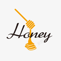 HONEY装饰卡通扁平化蜂蜜黄油矢量图高清图片