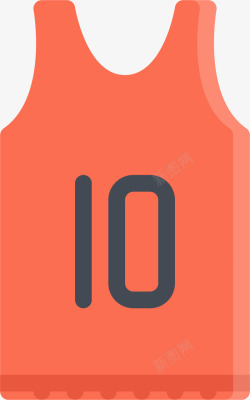 10号红色球衣图标设计卡通10号球衣图标UI矢量图高清图片