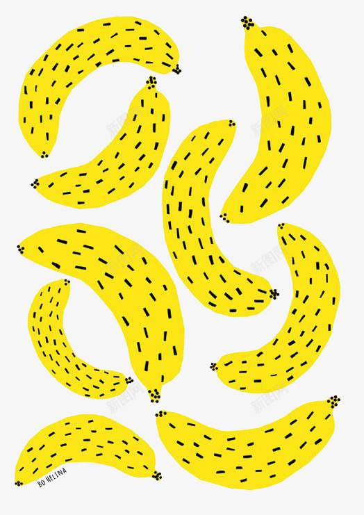 创意黄色香蕉png免抠素材_新图网 https://ixintu.com 创意 创意图 香蕉