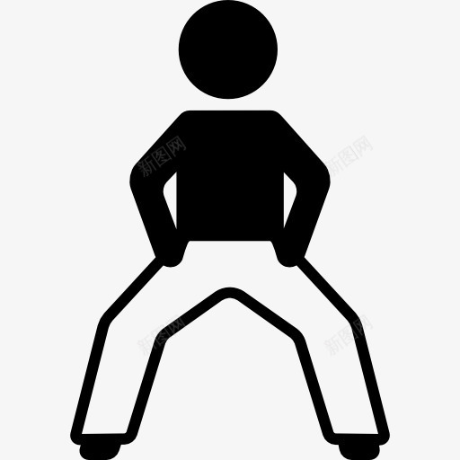 男人张开双腿的姿势图标png_新图网 https://ixintu.com 体育 平静 放松 瑜伽 阳刚