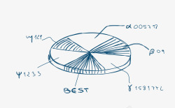 线稿饼形图素材