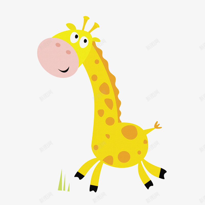 长颈鹿png免抠素材_新图网 https://ixintu.com 动物 动物贴纸 卡通 可爱 手绘 长颈鹿