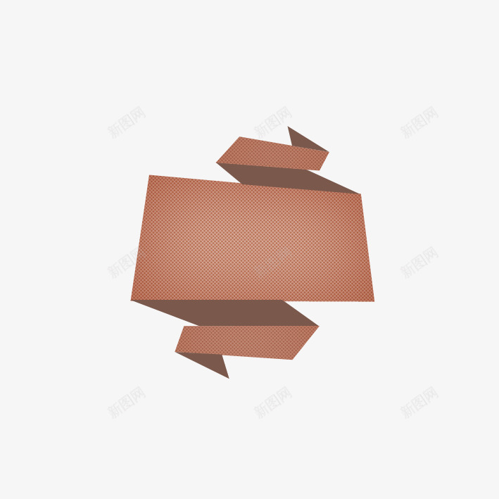 褐色折纸促销标签png免抠素材_新图网 https://ixintu.com 促销标签 对话框 折纸 褐色