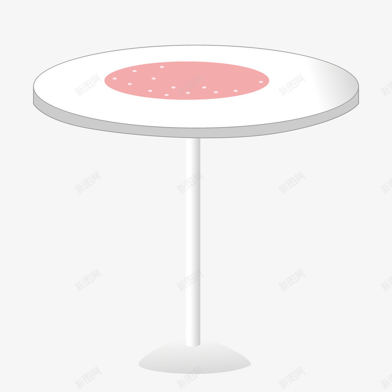 圆形桌子png免抠素材_新图网 https://ixintu.com 圆形 桌子 粉色桌布 餐桌布