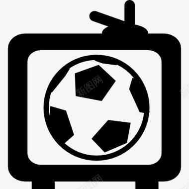 电视上的足球比赛图标图标