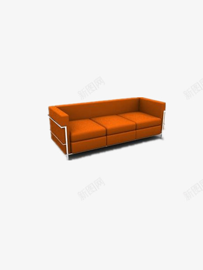 沙发png免抠素材_新图网 https://ixintu.com 家具 橙色沙发 百货商品