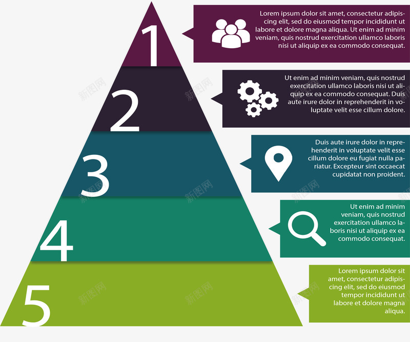 金字塔数字序列矢量图ai免抠素材_新图网 https://ixintu.com 年终总结 数字 数字序列 矢量png 金字塔 金字塔图表 矢量图
