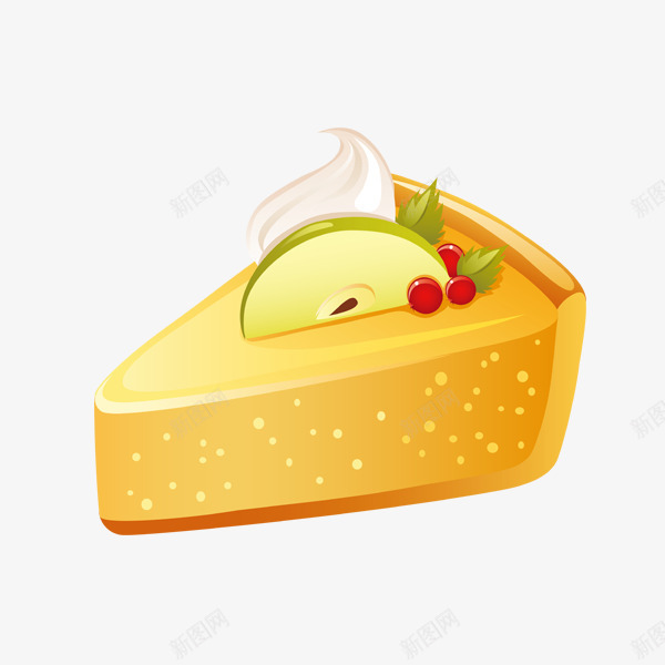 卡通水果蛋糕png免抠素材_新图网 https://ixintu.com 卡通水果 灿烂美丽 美味 蛋糕 颜色鲜艳 黄色清晰