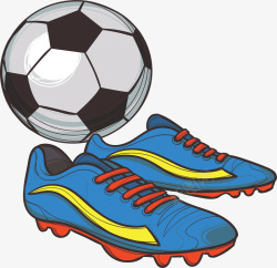 橘色钉子鞋足球比赛蓝色球鞋矢量图高清图片