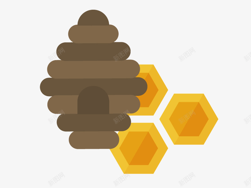 蜂蜜蜂窝卡通png免抠素材_新图网 https://ixintu.com 蜂窝 蜂蜜