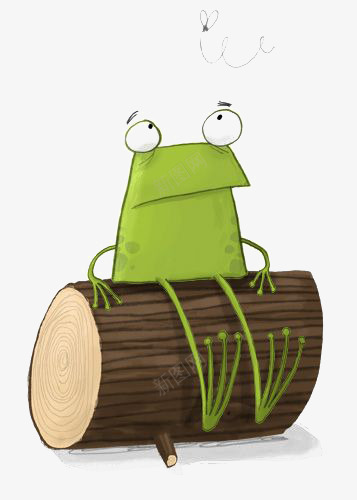 青蛙拟人png免抠素材_新图网 https://ixintu.com 儿童插画 卡通青蛙 木头 青蛙logo