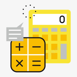矢量计算器免费下载卡通扁平化装饰工具文具海报高清图片