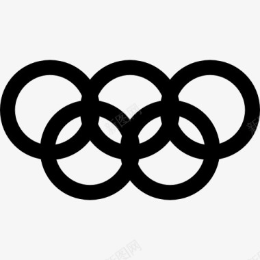 体育奥林匹克五环图标图标