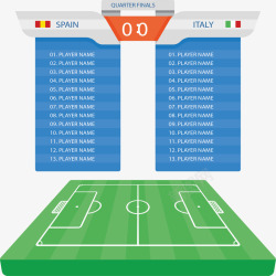 世界杯西班牙意大利矢量图素材