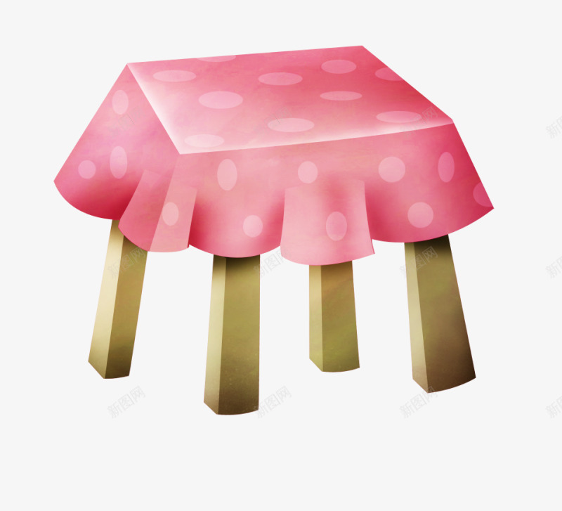 桌布和桌子png免抠素材_新图网 https://ixintu.com 桌布 桌布红 桌椅 粉色 饭桌