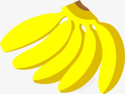 非洲香蕉扁平风格黄色香蕉矢量图高清图片