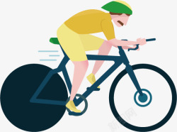 骑自行车插画素材