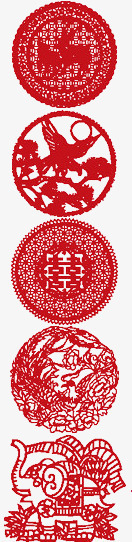 中国风窗花png免抠素材_新图网 https://ixintu.com 中国风 复古 窗花 红色 花纹 镂空