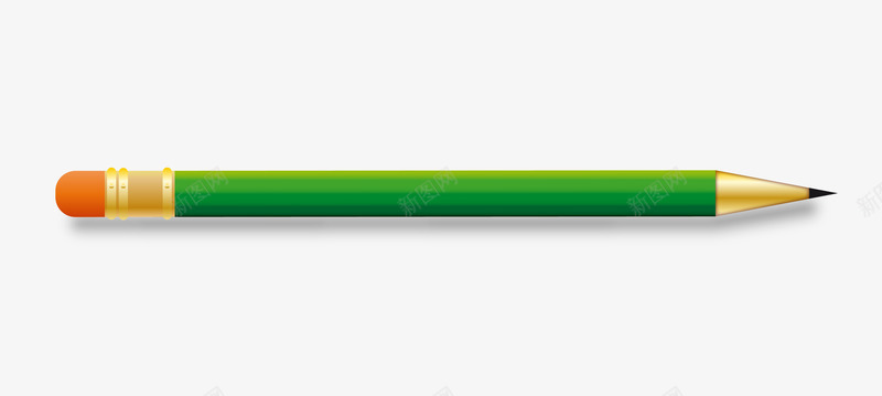 绿色带橡皮铅笔矢量图ai免抠素材_新图网 https://ixintu.com 学习 带橡皮 文具 绿色PNG 铅笔 矢量图