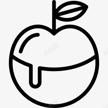 苹果和蜂蜜图标图标