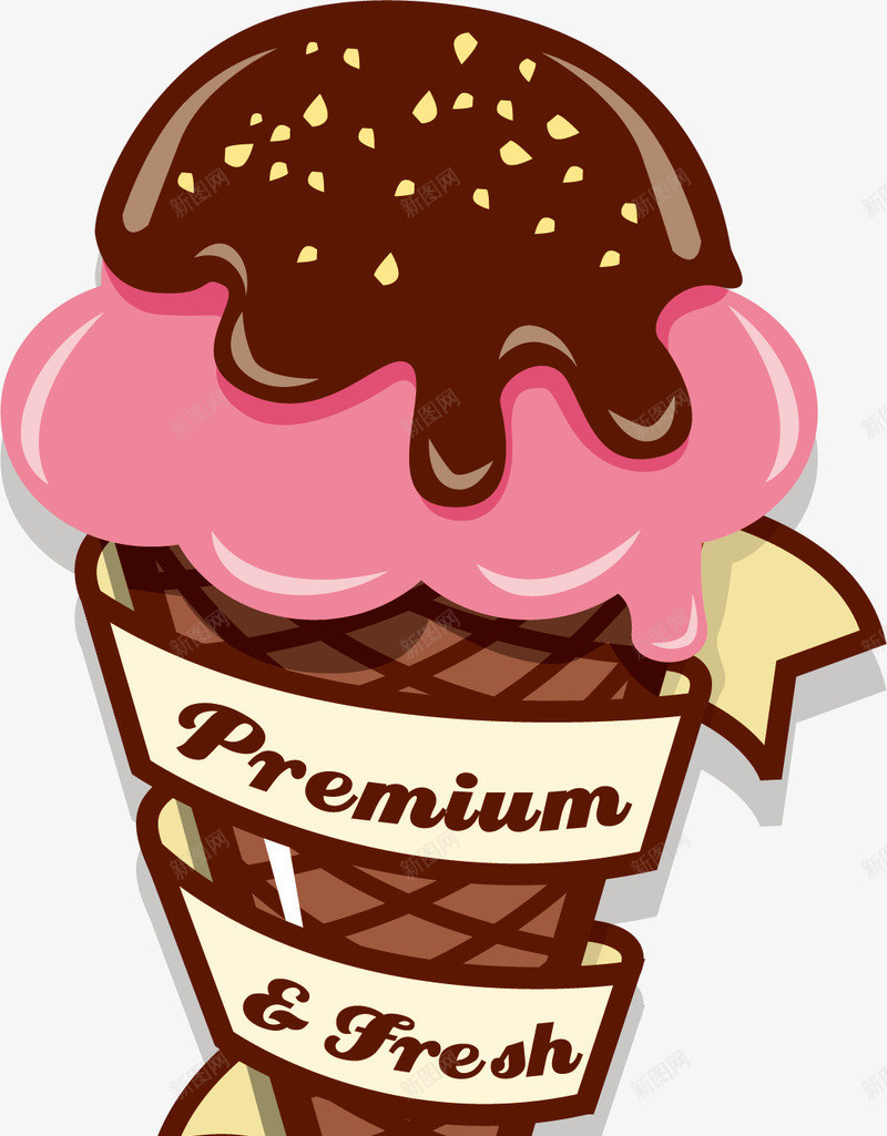 冰淇淋食品标签png免抠素材_新图网 https://ixintu.com 优质标签 冰淇淋 卡通标签 矢量图案 贴纸 食物
