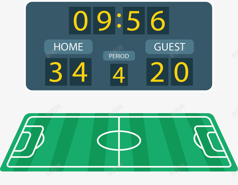 绿茵赛场比赛计分矢量图ai免抠素材_新图网 https://ixintu.com 世界杯 比赛计分 矢量png 计分板 足球 足球比赛 矢量图
