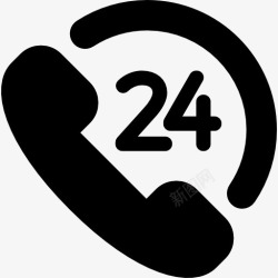 回答电话24小时客户服务图标高清图片