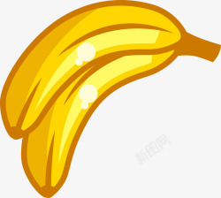 黄色卡通香蕉素材