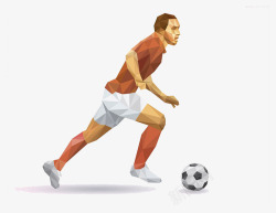 运动制服运动员踢足球插画高清图片