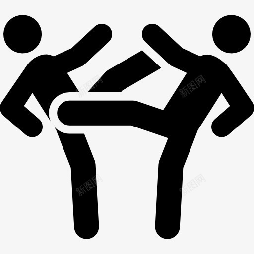 摔跤图标png_新图网 https://ixintu.com 体育 奥运会的摔跤手 打 粘人 踢 踢人