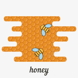 蜂蜜上的蜜蜂素材