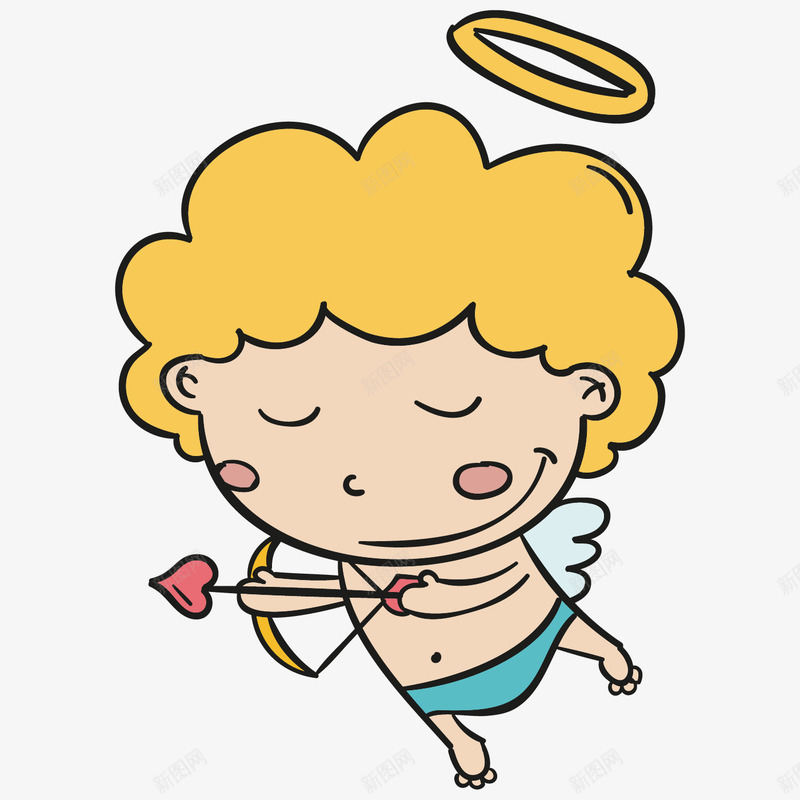 正在射箭的小天使png免抠素材_新图网 https://ixintu.com 丘比特 卡通 可爱 天使 情人节 舌尖 节日装饰
