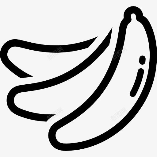 香蕉图标png_新图网 https://ixintu.com 健康食品 有机 水果 素食 食品